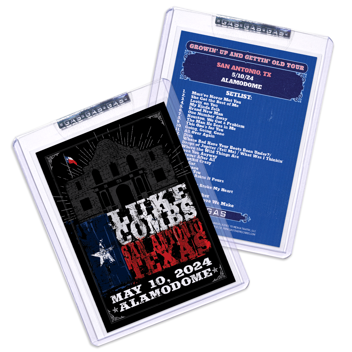 San Antonio May 10 Luke Combs 2024 Setlist Trading Card