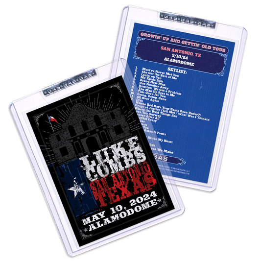 San Antonio May 10 Luke Combs 2024 Setlist Trading Card