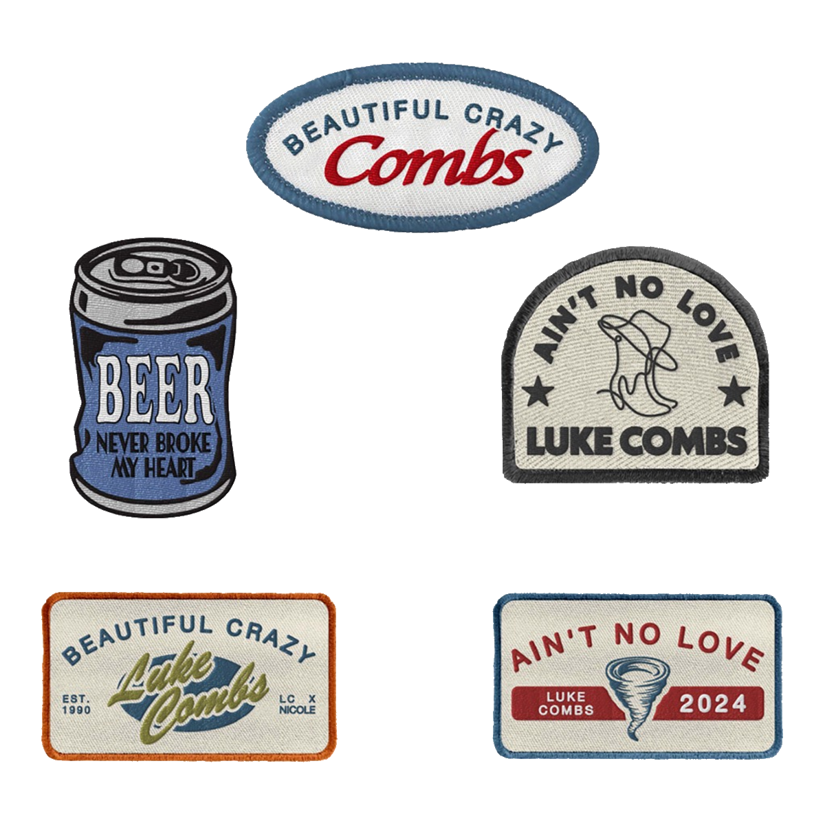 Luke Combs x Nicole Festival Patch Set