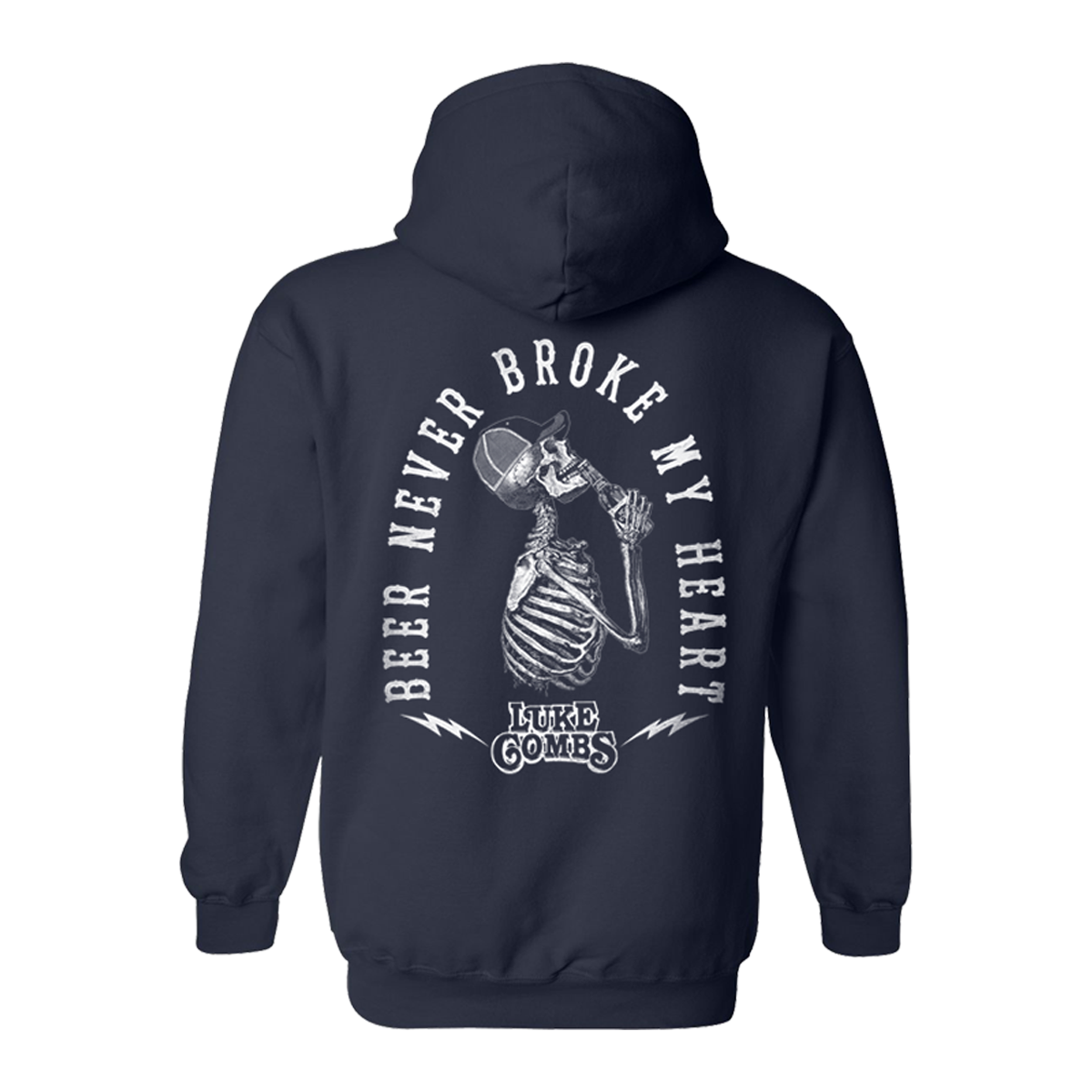 Navy BNBMH Skeleton Pullover Hoodie
