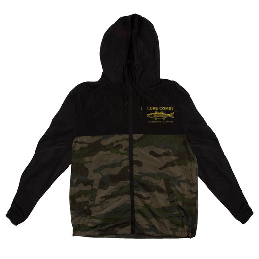 Nylon Camo Zip Hoodie