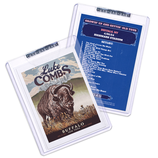 Buffalo April 20 Luke Combs 2024 Setlist Trading Card
