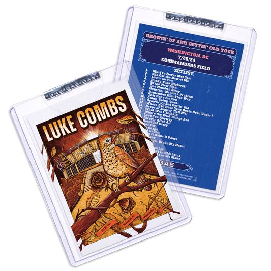 Washington July 26 Luke Combs 2024 Setlist Trading Card