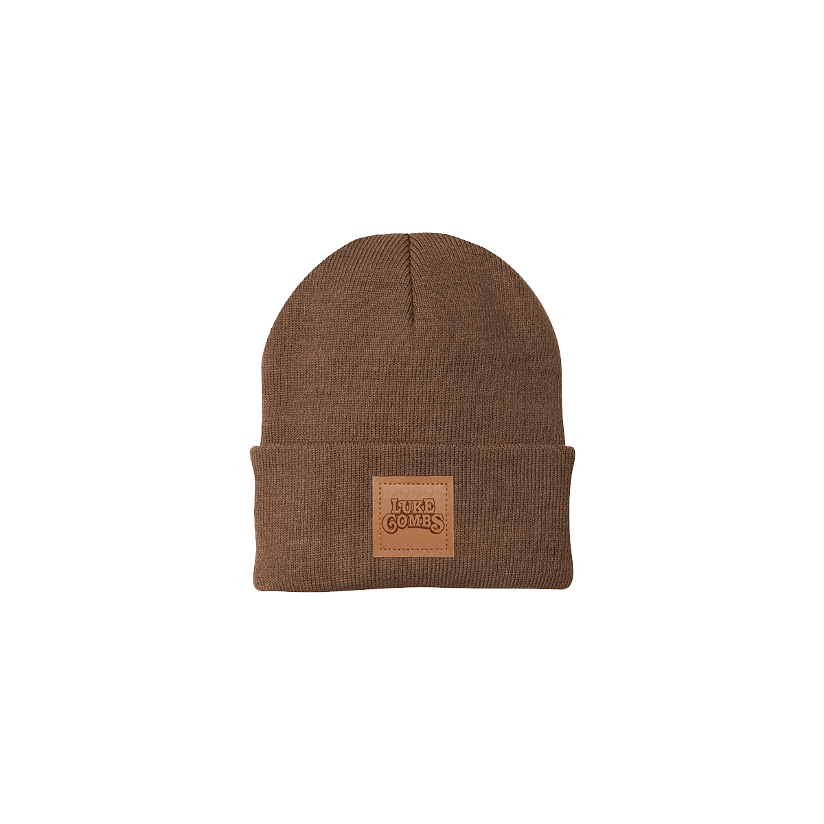 Leather Patch Beanie - Brown – Luke Combs