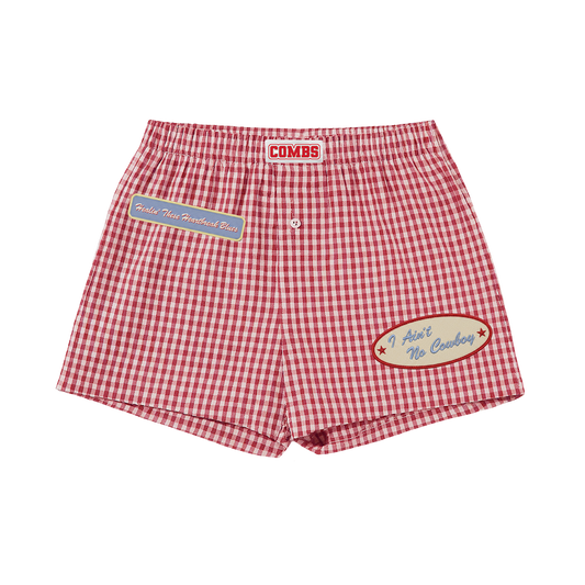 Checkered Red Boxers