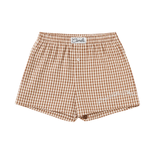 Checkered Tan Boxers