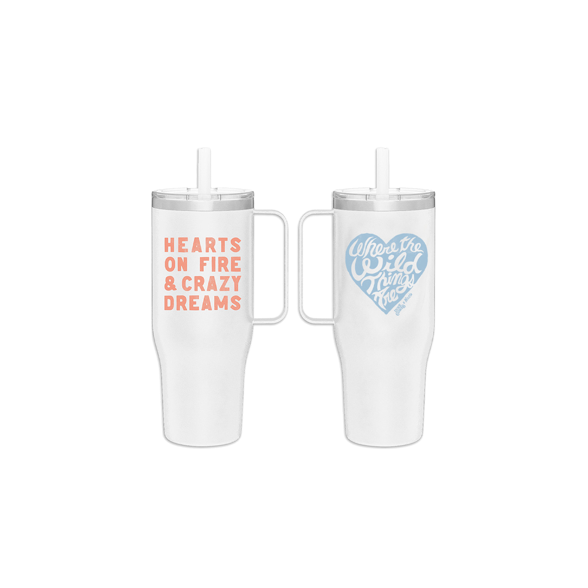 Hearts On Fire White Tumbler