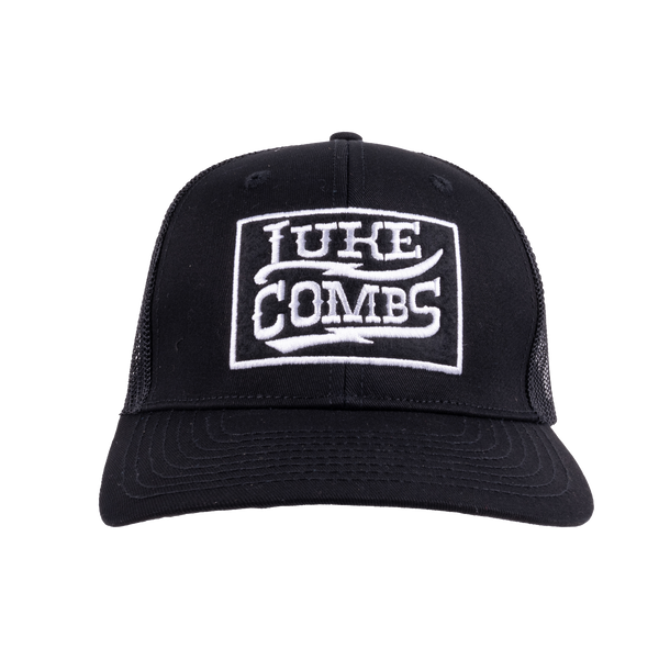 Gold Logo Patch Trucker Hat - Black – Luke Combs