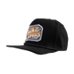 Gold Logo Patch Trucker Hat - Black