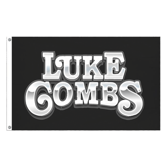Luke Combs Logo Tailgate Flag | Black
