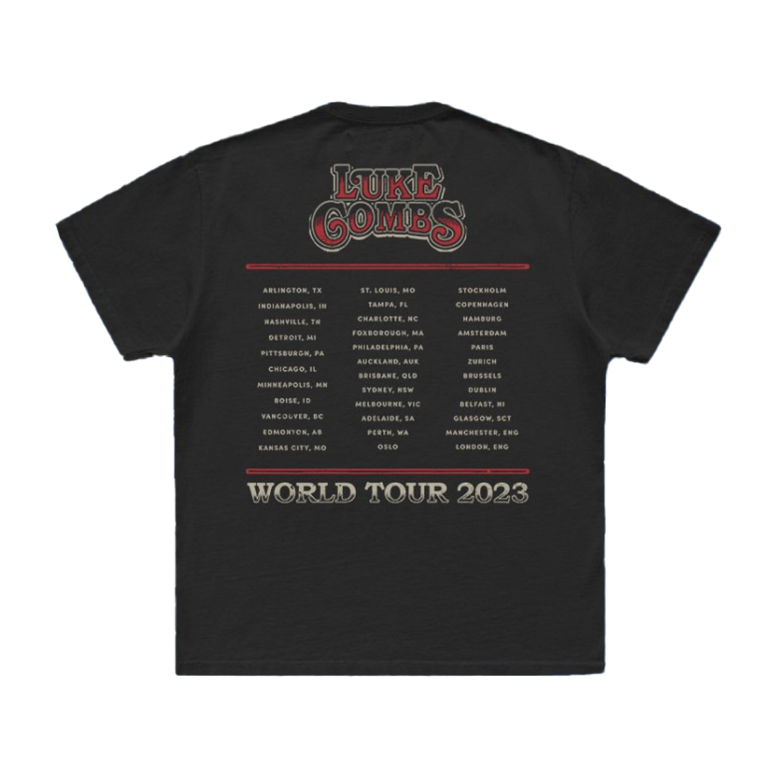 World Tour Photo Tee Luke Combs