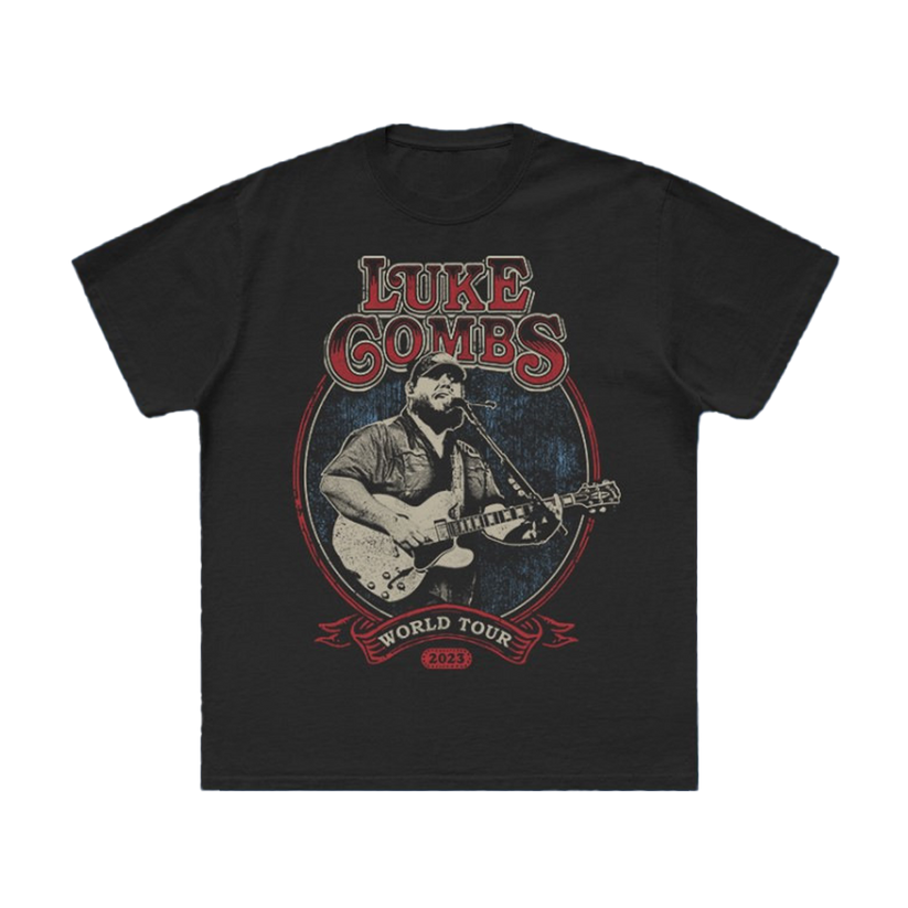 World Tour Photo Tee Luke Combs